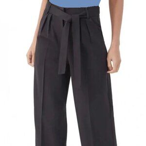 Jacqueline de Yong JDY Dakota Charcoal Paperbag Tie Belt Woven Pant M
